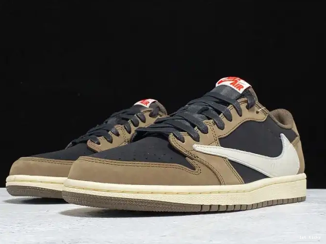 1st Kicks Scott Mocha Travis SP OG Air CQ4277-001 x Low Dark 1 Jordan 0612